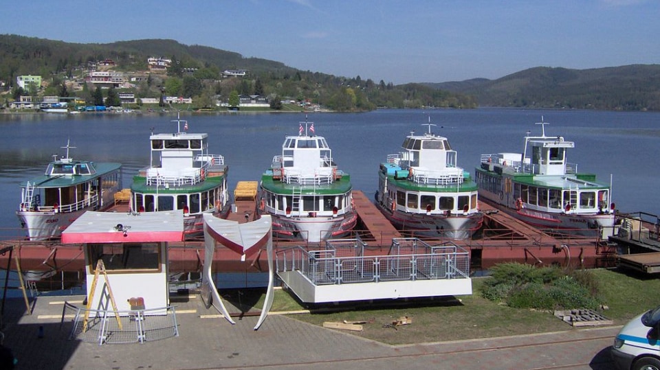 Lodě na brněnské přehradě
